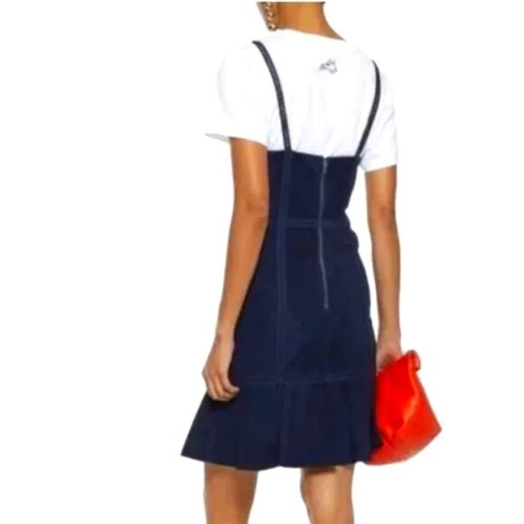 Alice + Olivia LAMBSKIN LEATHER DARK NAVY BLUE STUNNING - Picture 3 of 11